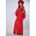 Embroidered Boho Maxi Dress "Charm 3" Red